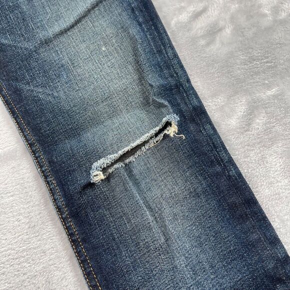 rag & bone Jeans Womens Size 25 Skinny Leg Dark Wash Distressed Ripped Low Rise - Picture 6 of 16